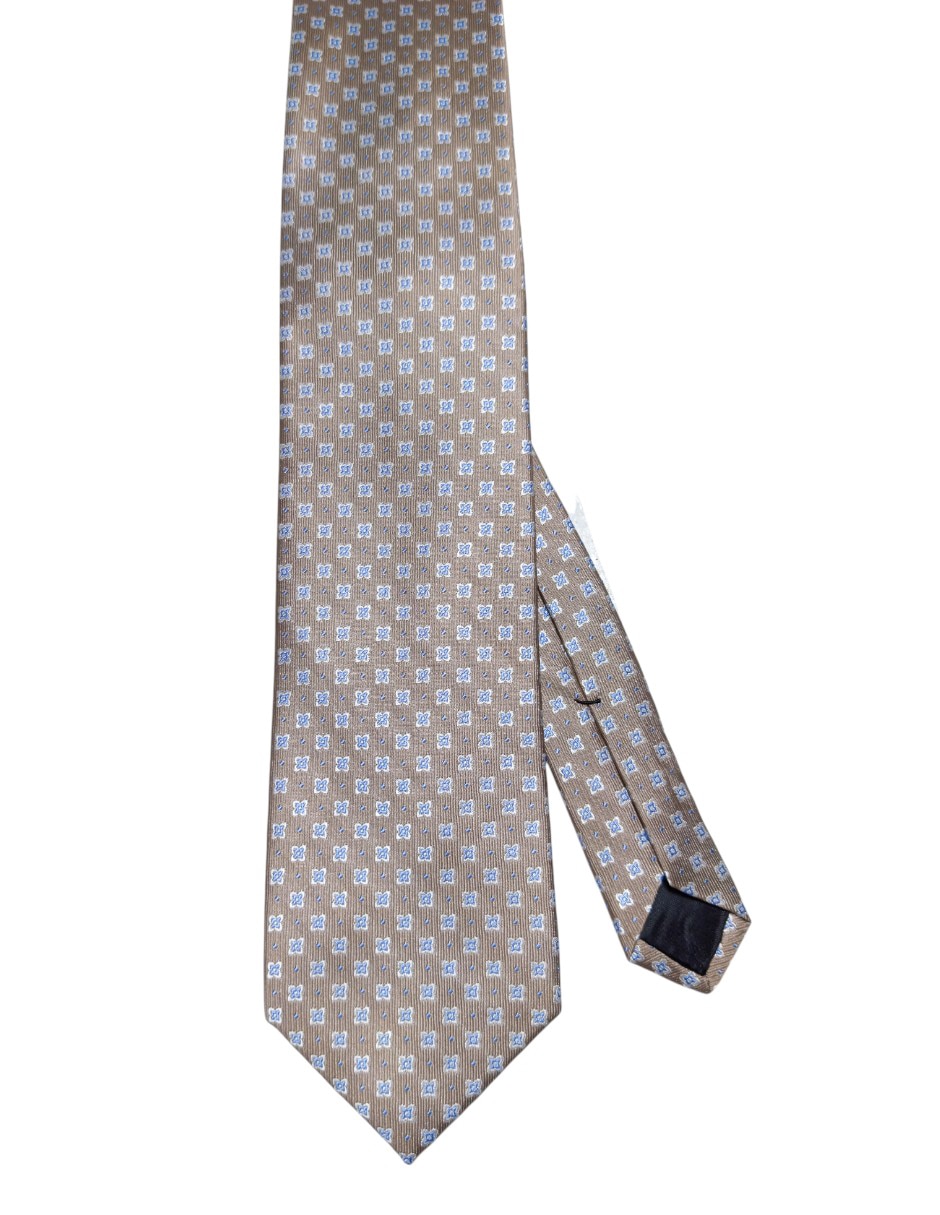 Corbata regular de seda estampado floral para hombre