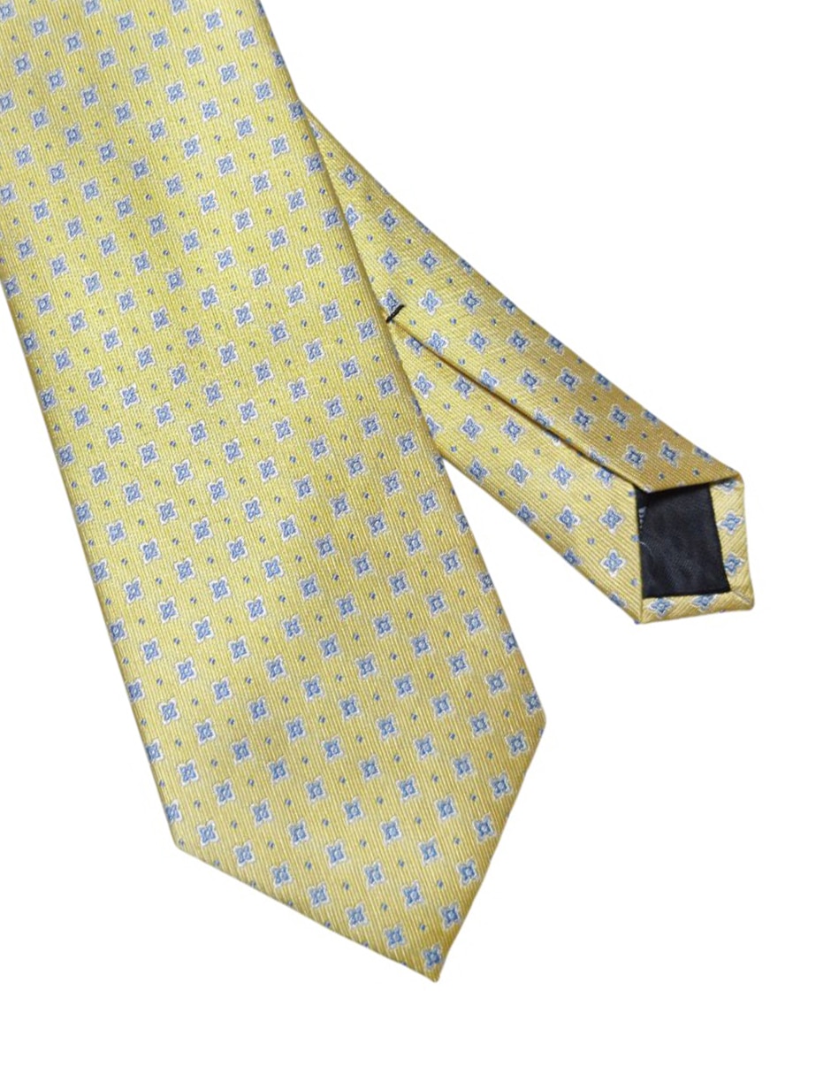Corbata regular de seda estampado floral para hombre 2
