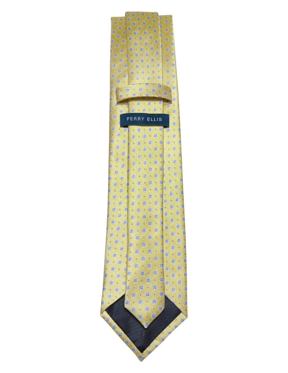 Corbata regular de seda estampado floral para hombre 3