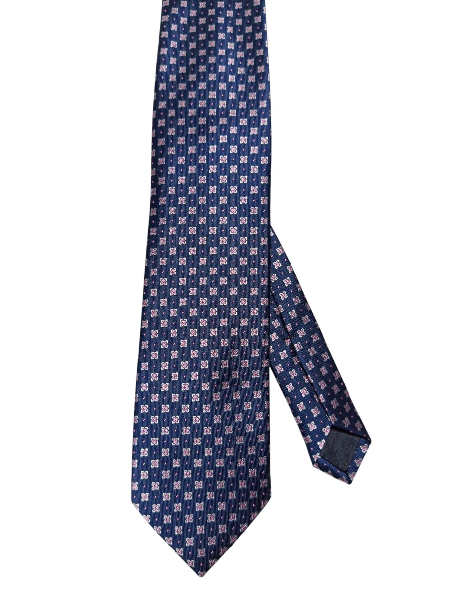 Corbata regular de seda estampado floral para hombre Corbata regular de seda estampado floral para hombre