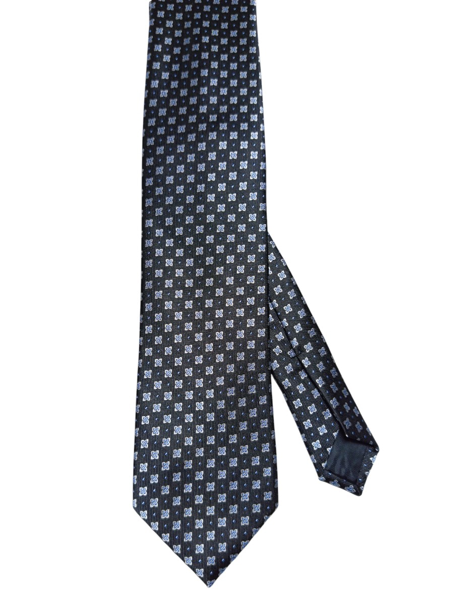 Corbata regular de seda estampado floral para hombre Corbata regular de seda estampado floral para hombre
