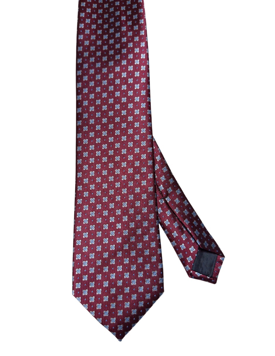 Corbata regular de seda estampado floral para hombre