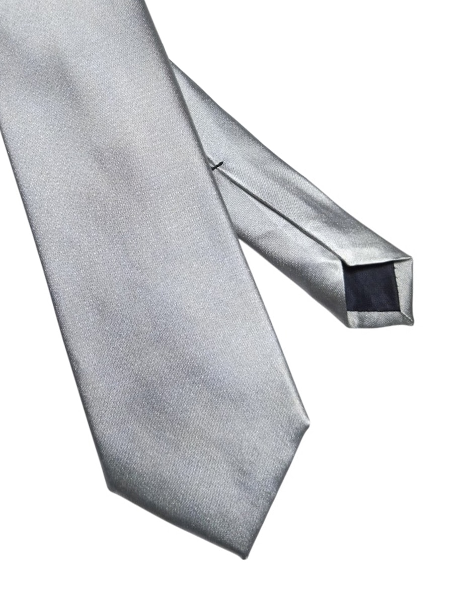 CORBATA PERRY ELLIS LISO REG, PLATEADO