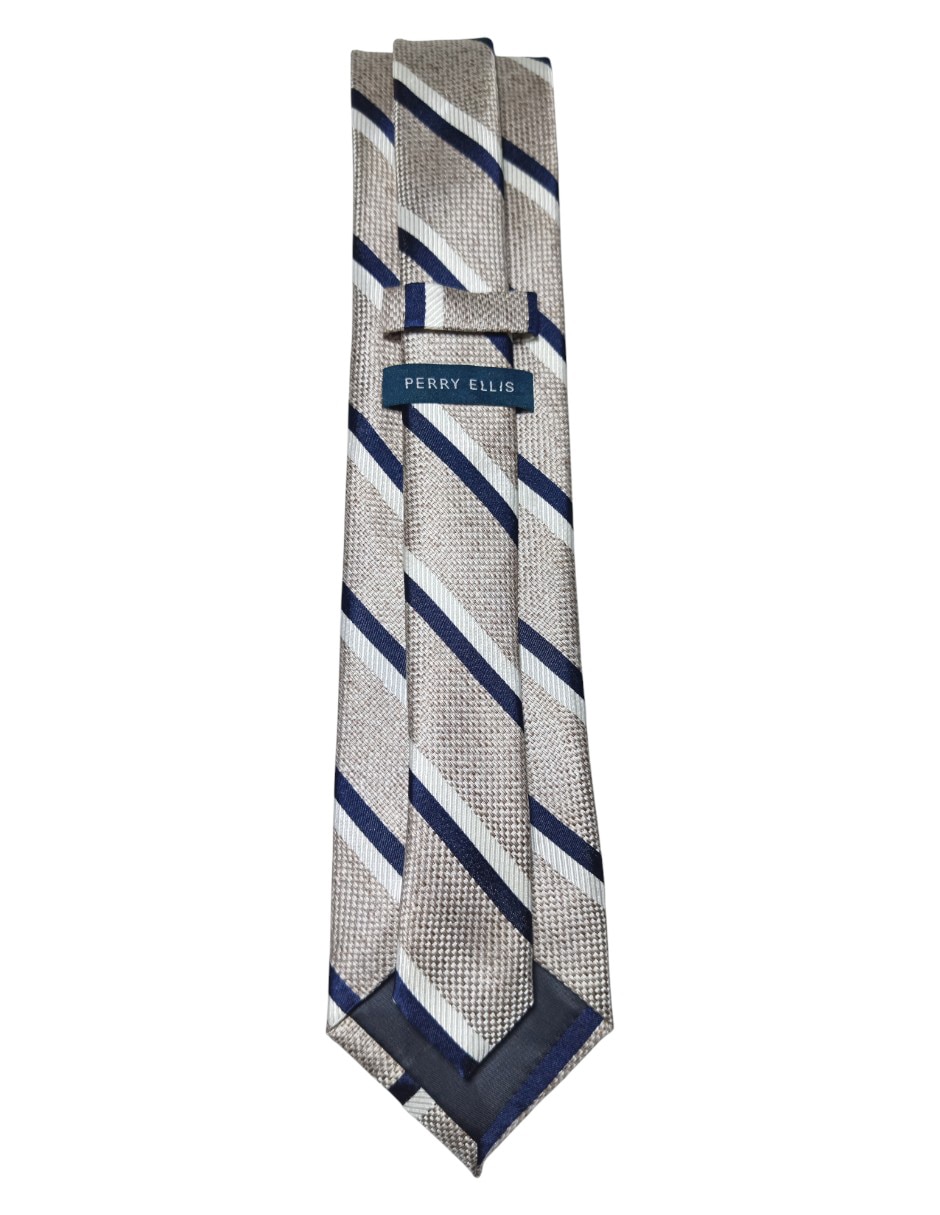 Corbata regular de seda estampado a rayas para hombre 3