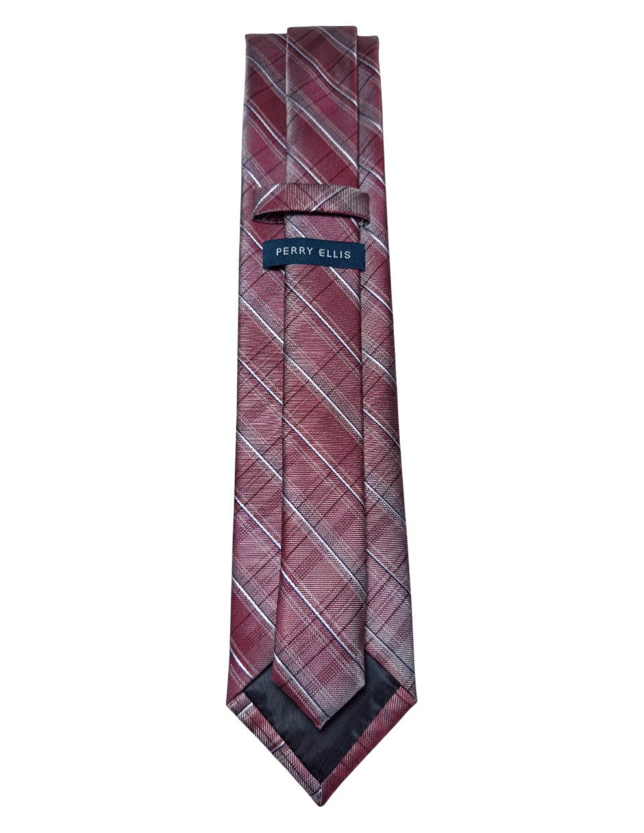 Corbata regular de seda estampado a rayas para hombre 3