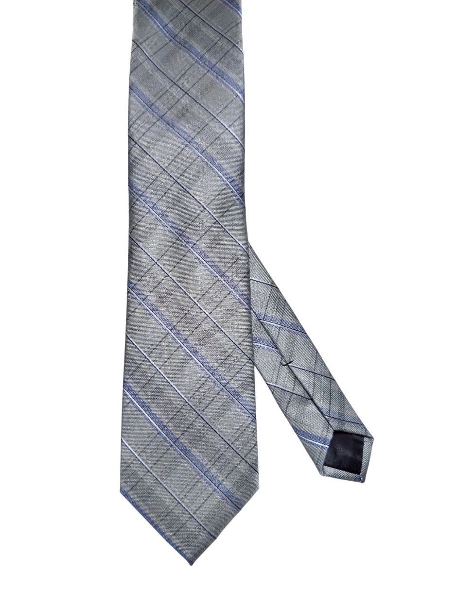 CORBATA PERRY ELLIS A RAYAS , PLATEADOD