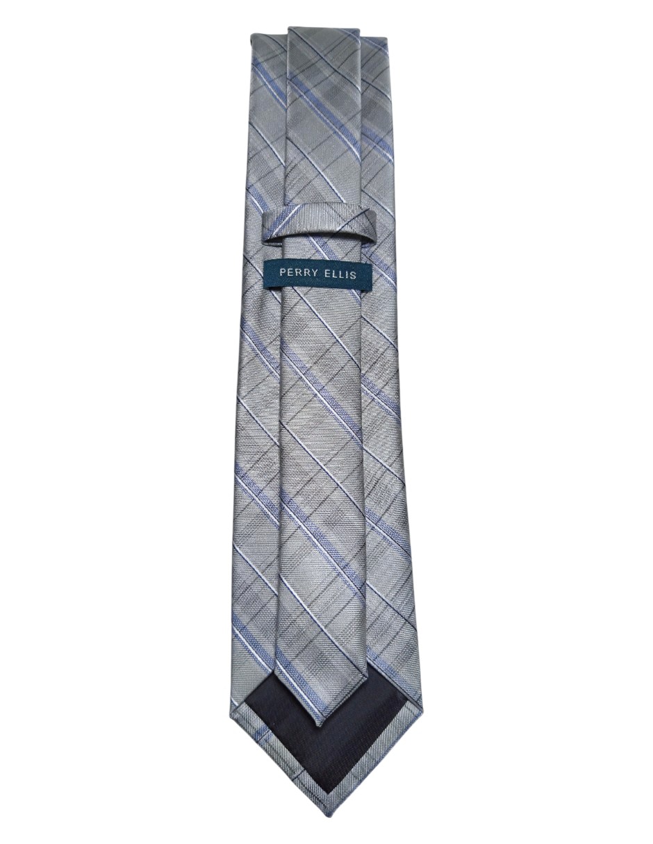 Corbata regular de seda estampado a rayas para hombre 3