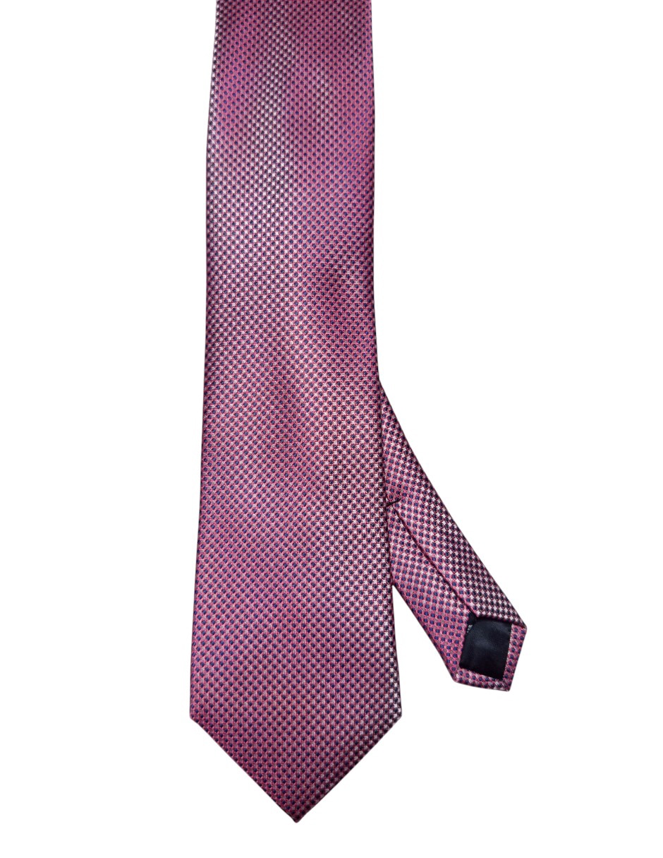 Corbata regular de seda estampado gráfico para hombre