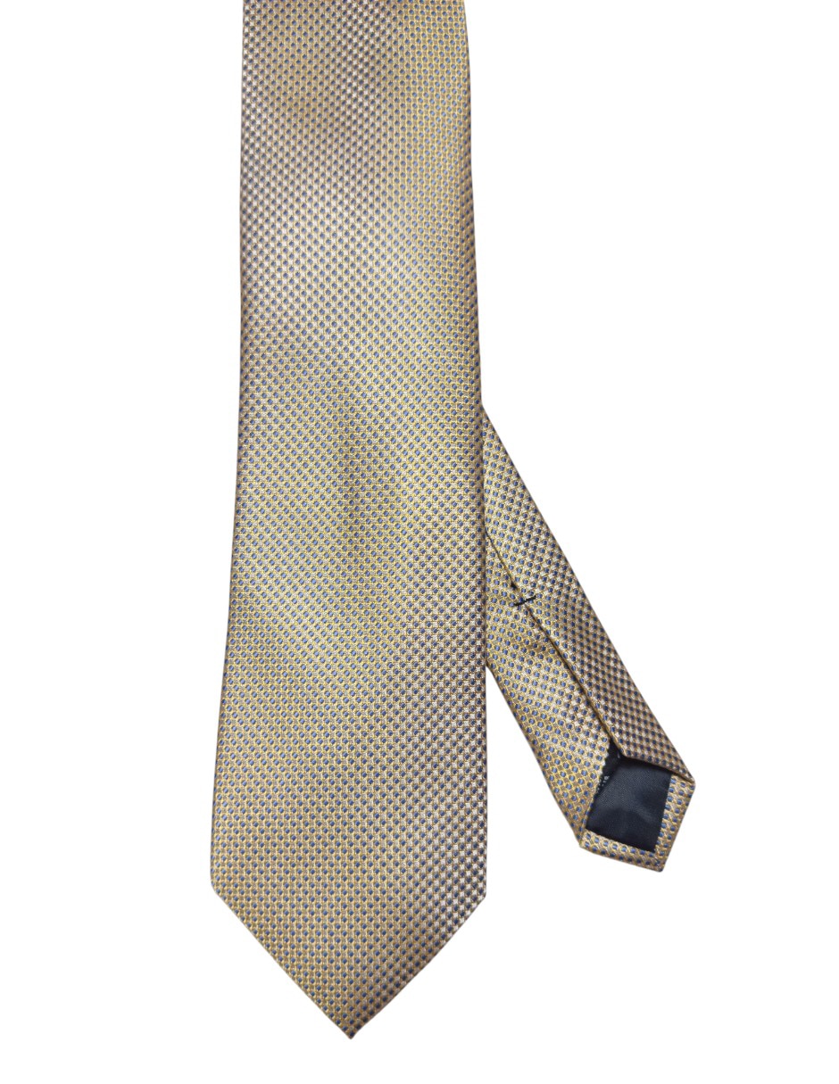 Corbata regular de seda estampado gráfico para hombre