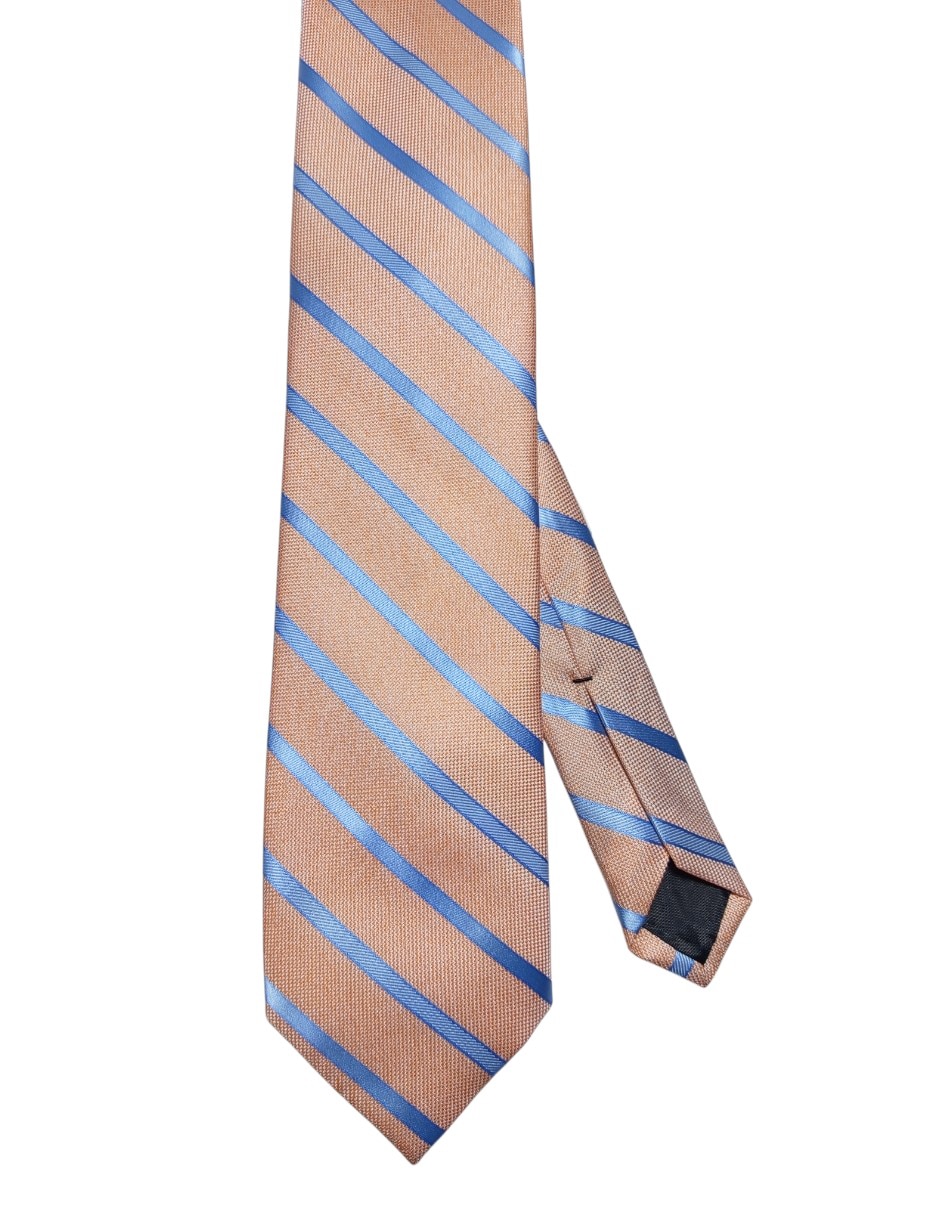 Corbata regular de seda estampado a rayas para hombre Corbata regular de seda estampado a rayas para hombre