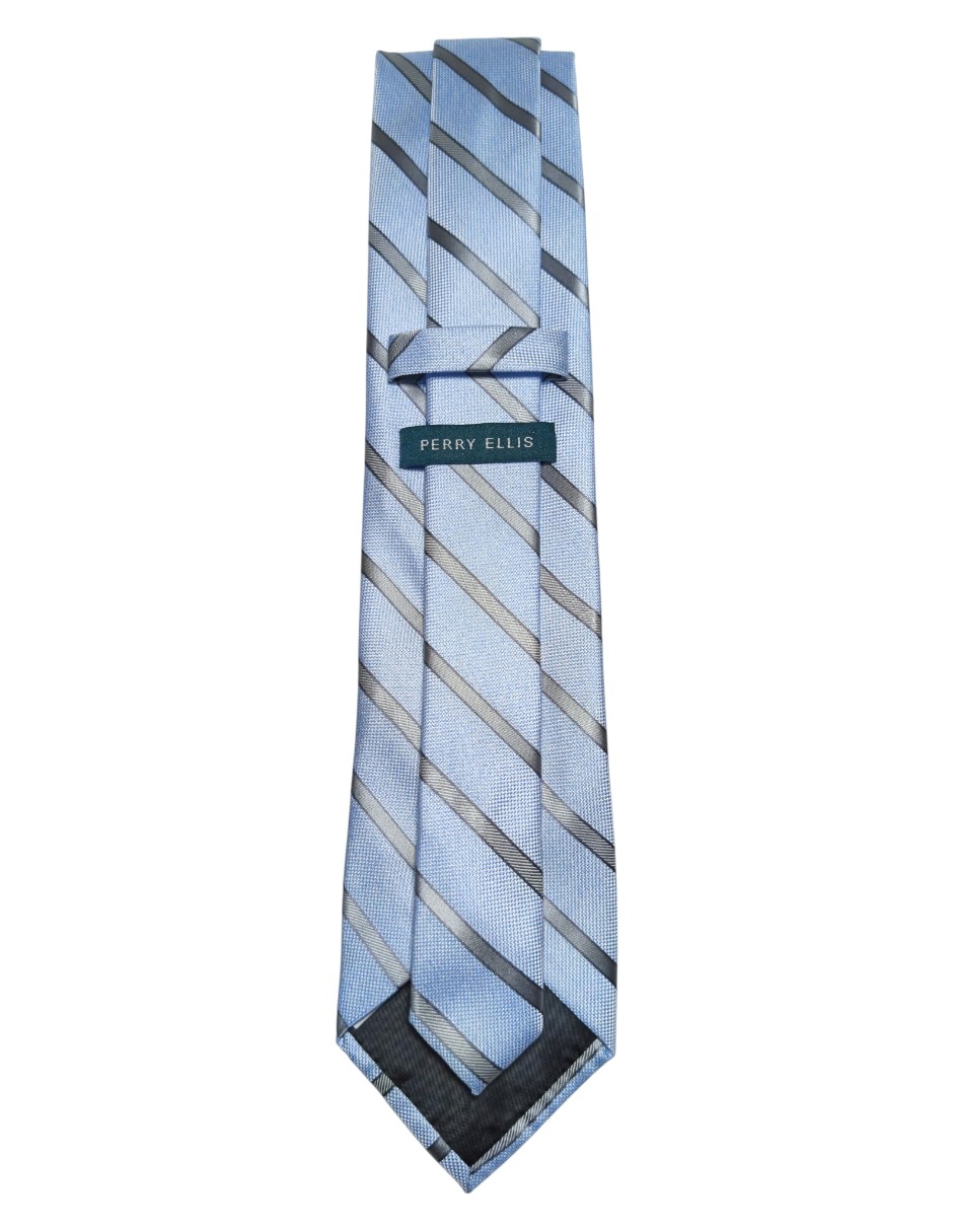 Corbata regular de seda estampado a rayas para hombre 3