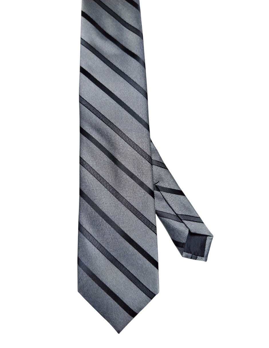 Corbata regular de seda estampado a rayas para hombre Corbata regular de seda estampado a rayas para hombre