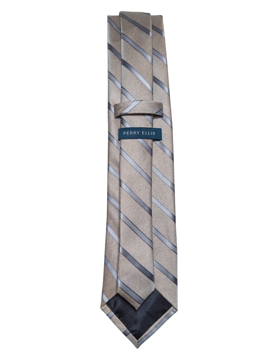 Corbata regular de seda estampado a rayas para hombre 3