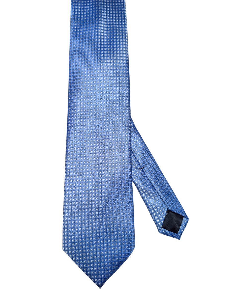 Corbata regular de seda estampado a cuadros para hombre
