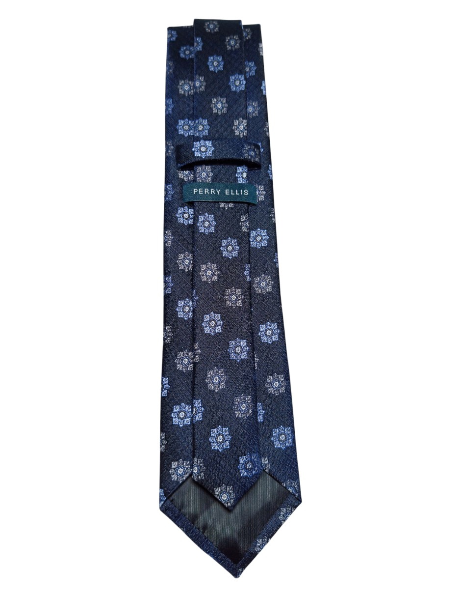 Corbata regular de seda estampado floral para hombre 3