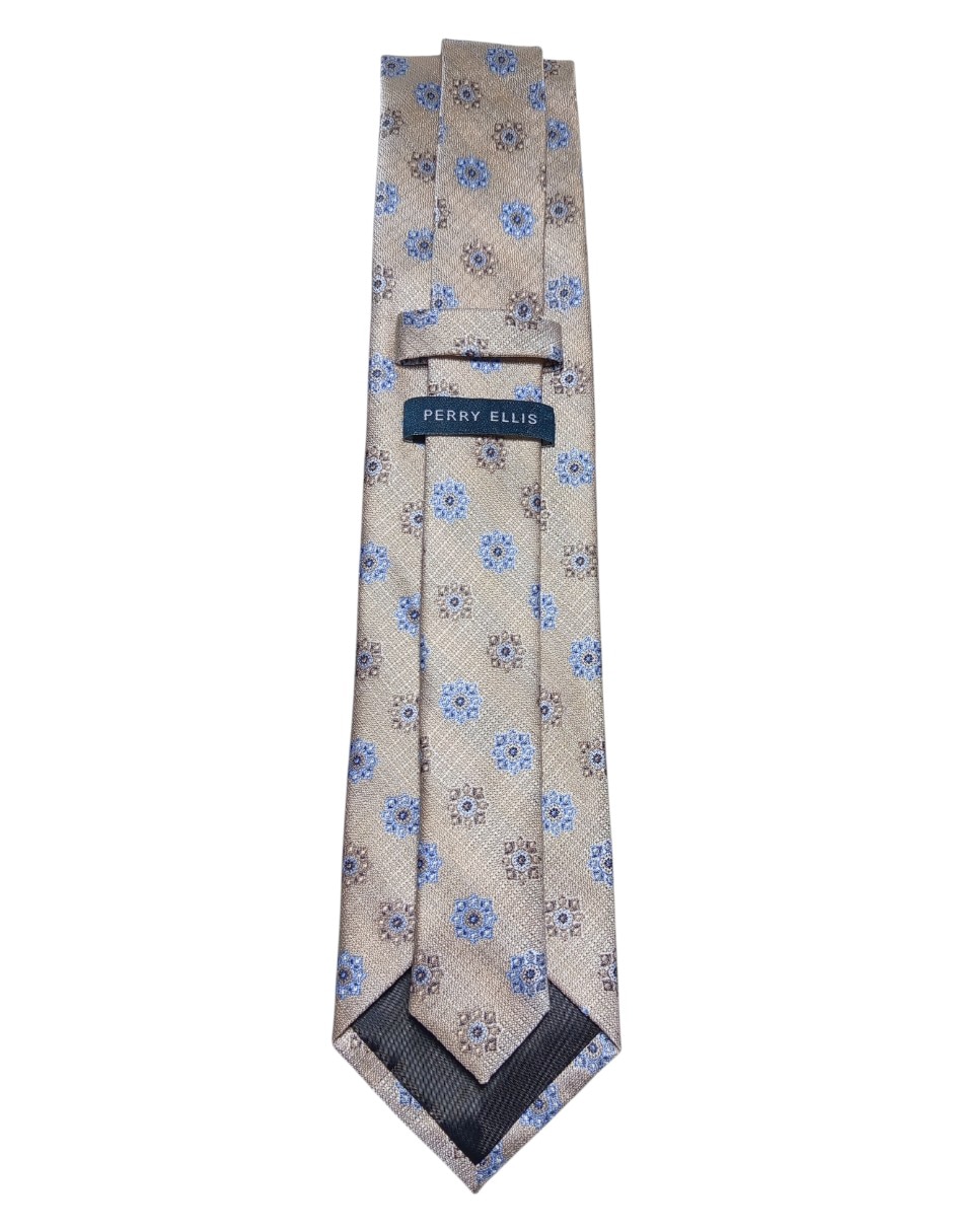 CORBATA PERRY ELLIS FLORAL REGU, TAUPEA