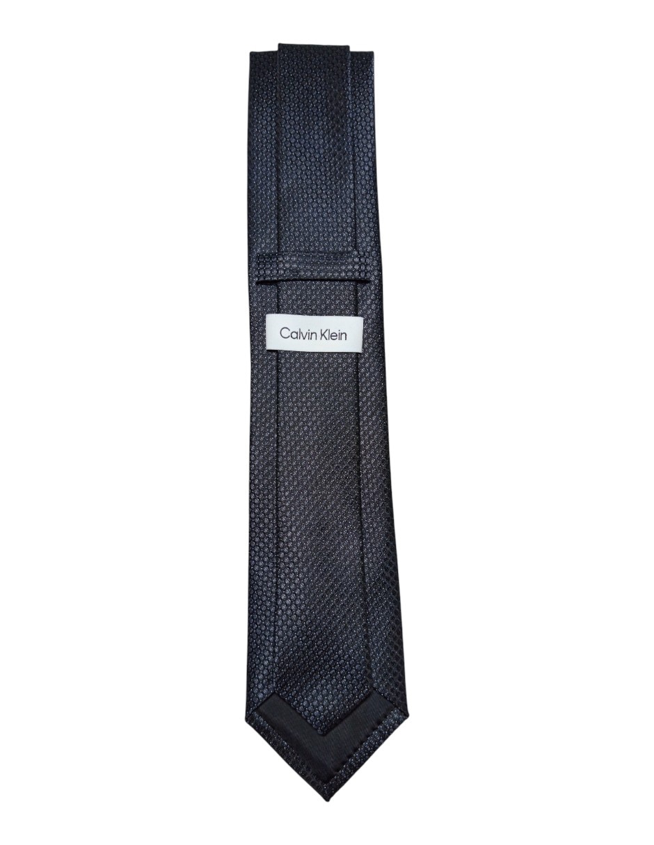 CORBATA CK GRÁFICO REGULAR SEDA, NEGRO