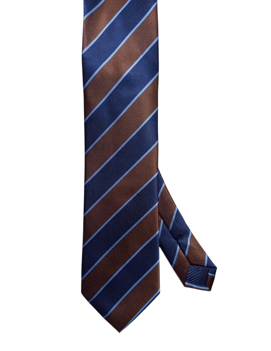 Corbata regular estampado a rayas para hombre
