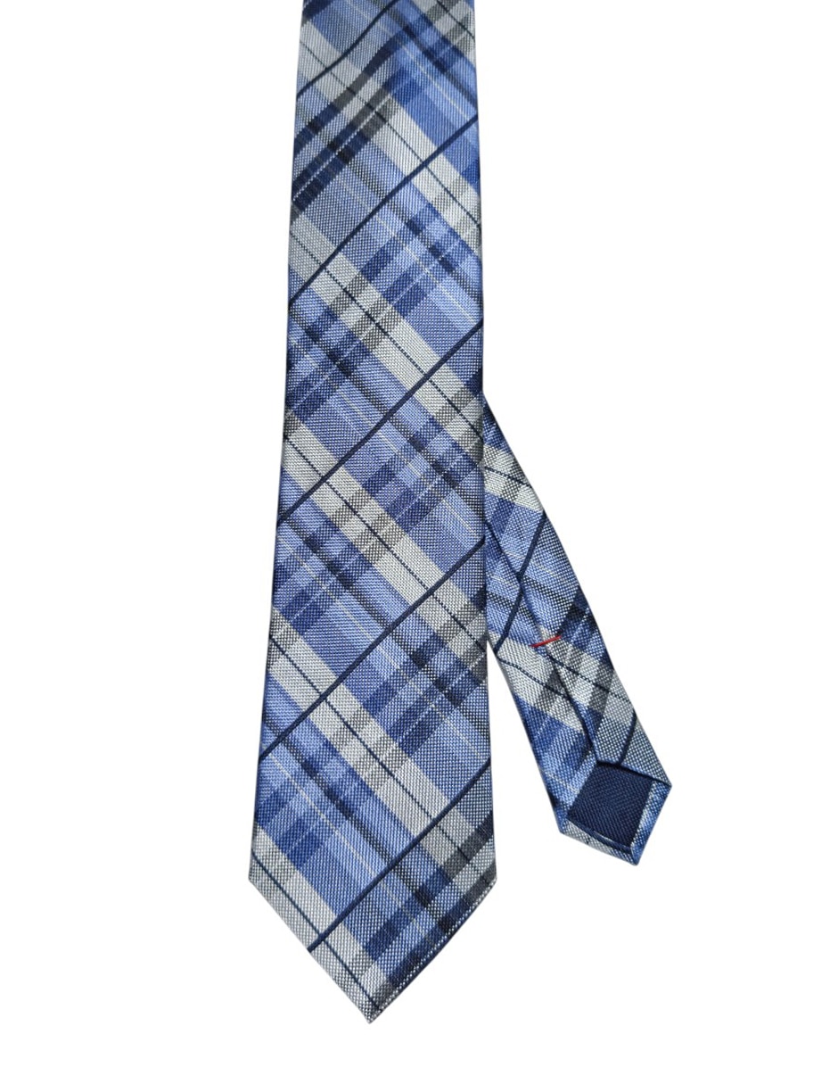 Corbata regular de seda estampado a cuadros para hombre Corbata regular de seda estampado a cuadros para hombre