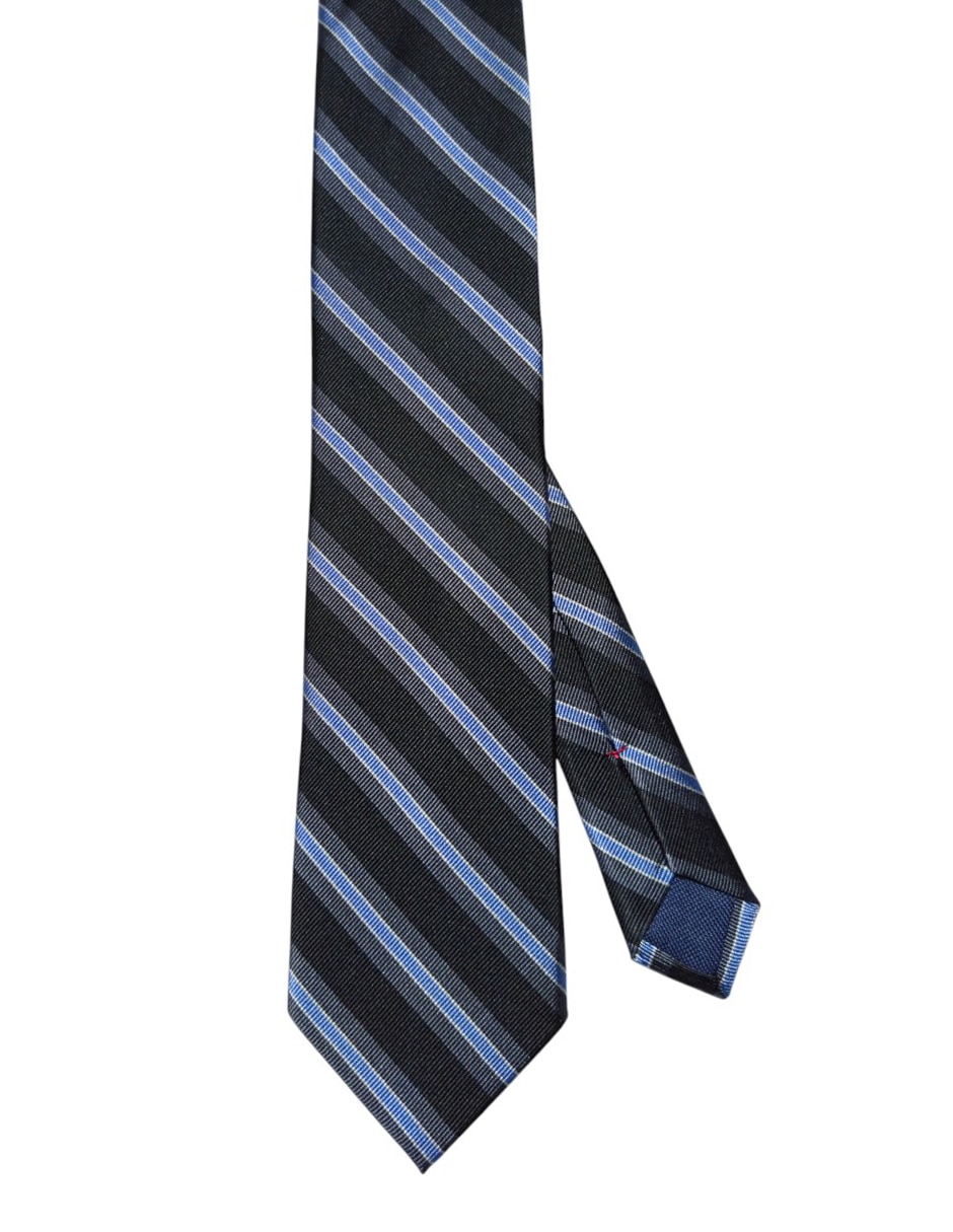 Corbata regular de seda estampado a rayas para hombre Corbata regular de seda estampado a rayas para hombre
