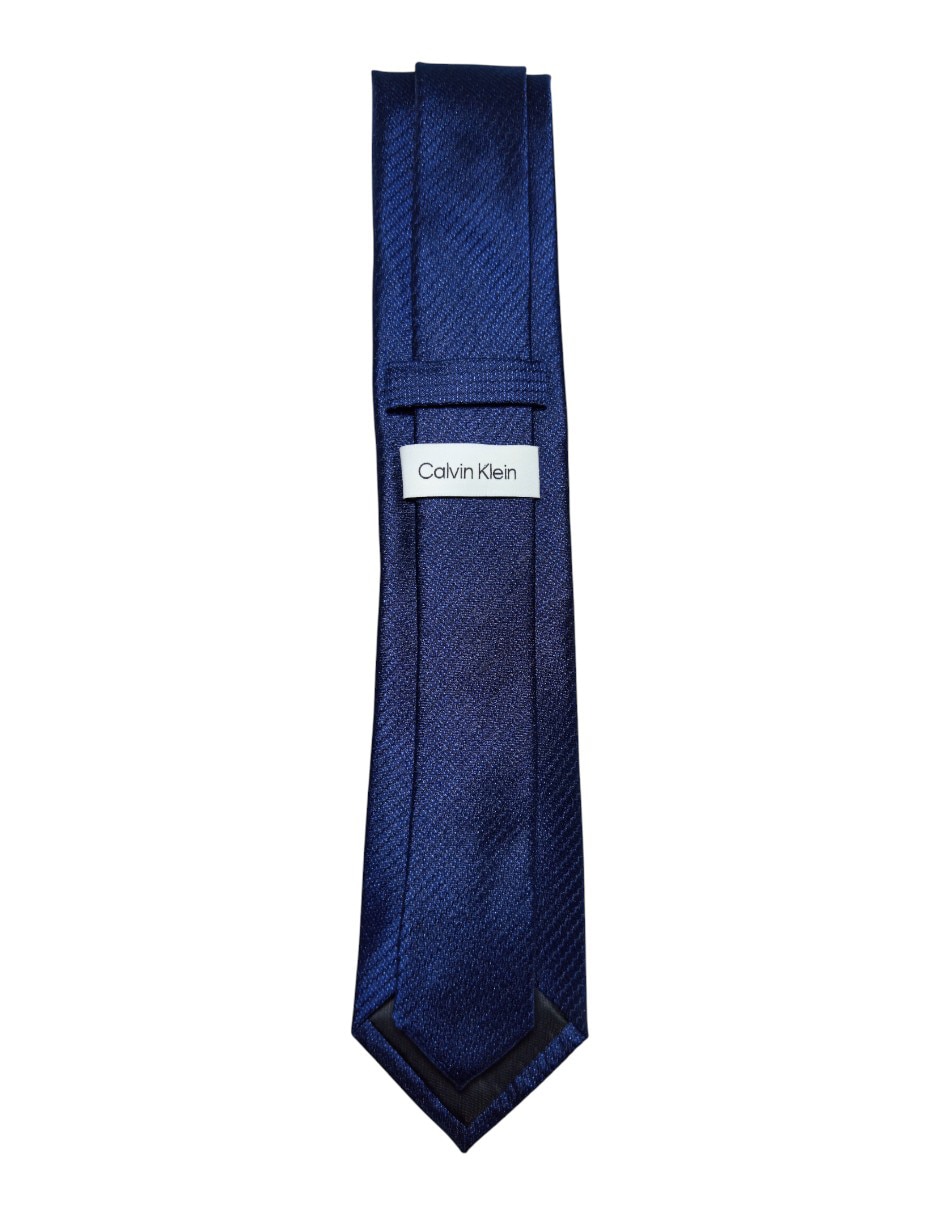CORBATA CK GRÁFICO REGULA, AZUL MARINO
