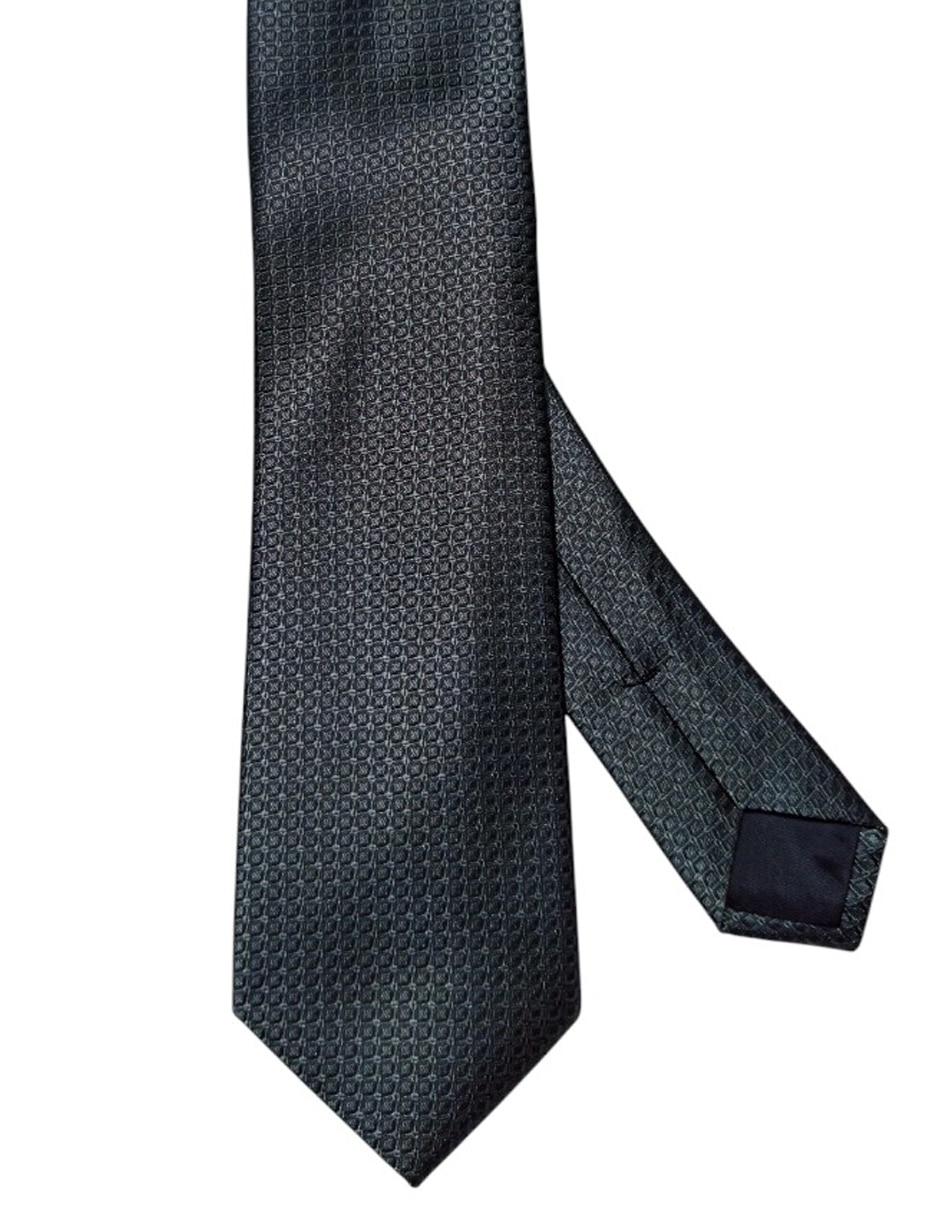 Corbata regular de seda estampada para hombre