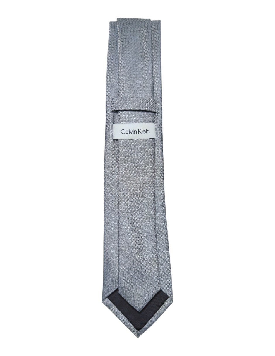 CORBATA CK GRÁFICO REGULAR S, PLATEADO