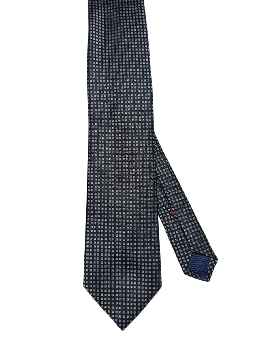 Corbata regular de seda estampada para hombre