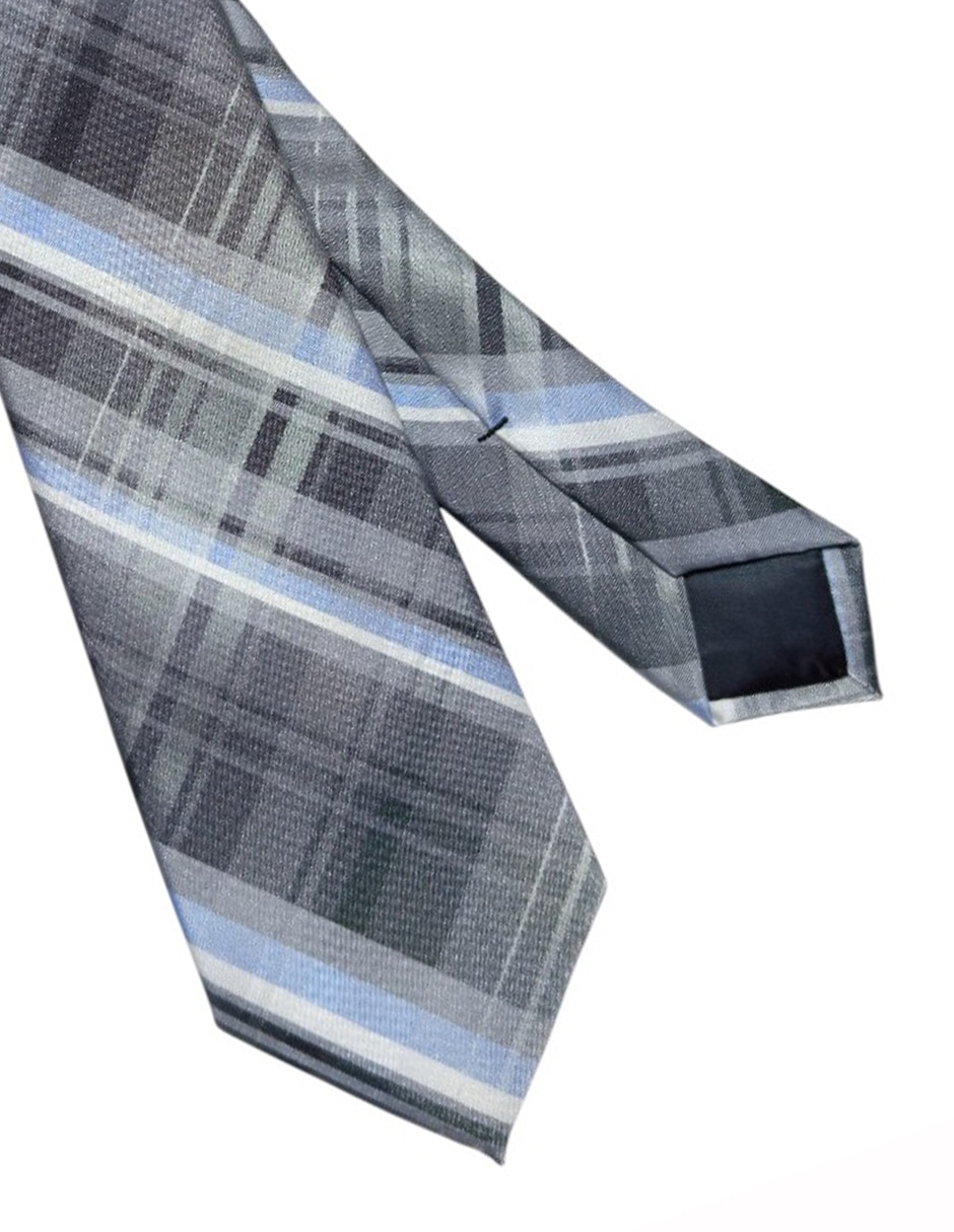 CORBATA CK A CUADROS REGULAR SE, NEGRO
