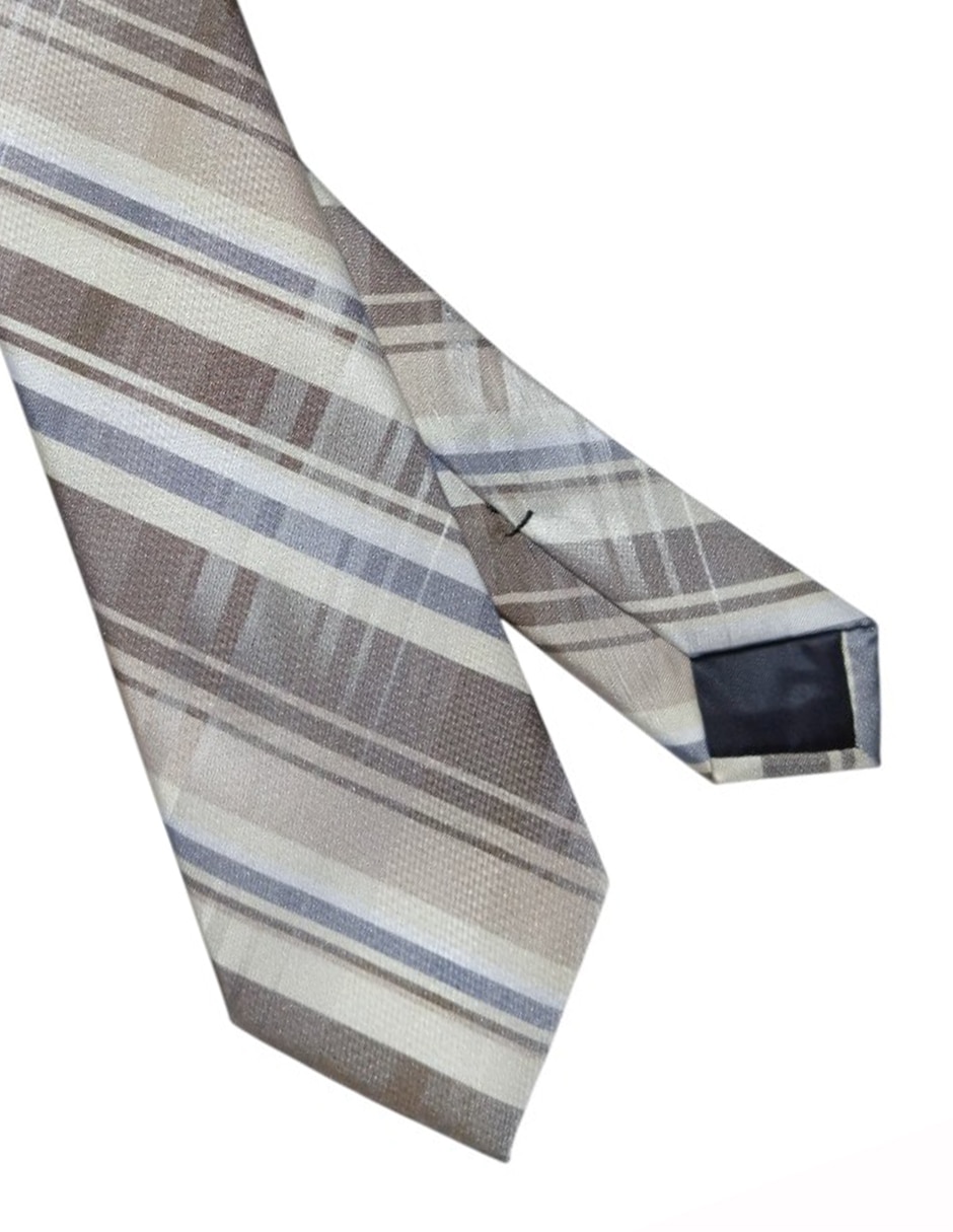 Corbata regular de seda estampado a cuadros para hombre 2