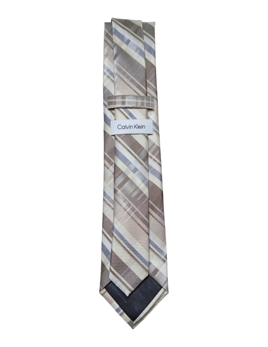 Corbata regular de seda estampado a cuadros para hombre 3