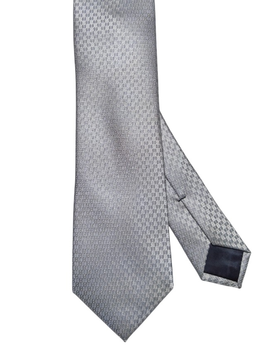 CORBATA CK GRÁFICO REGULAR S, PLATEADO