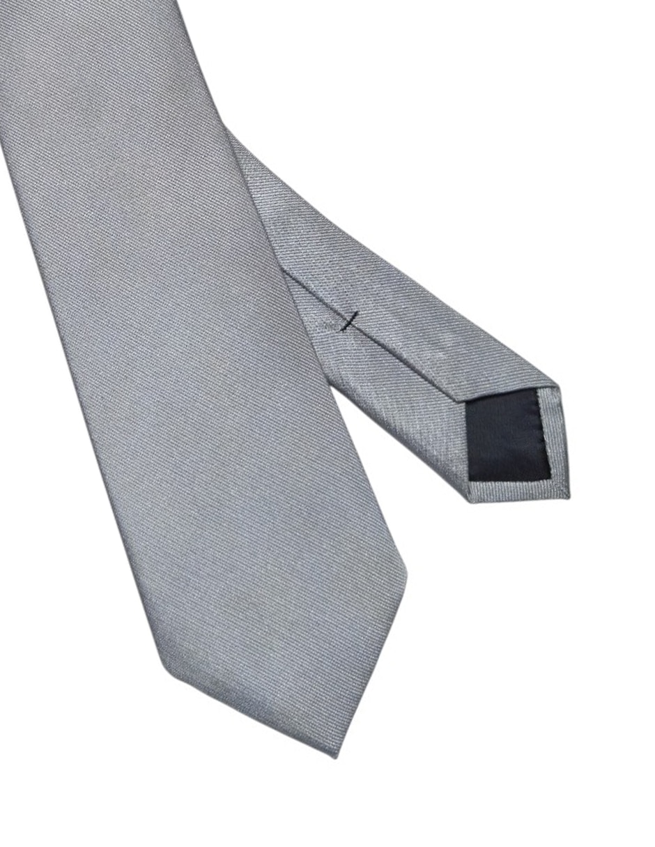 CORBATA CK LISO REGULAR SEDA, PLATEADO