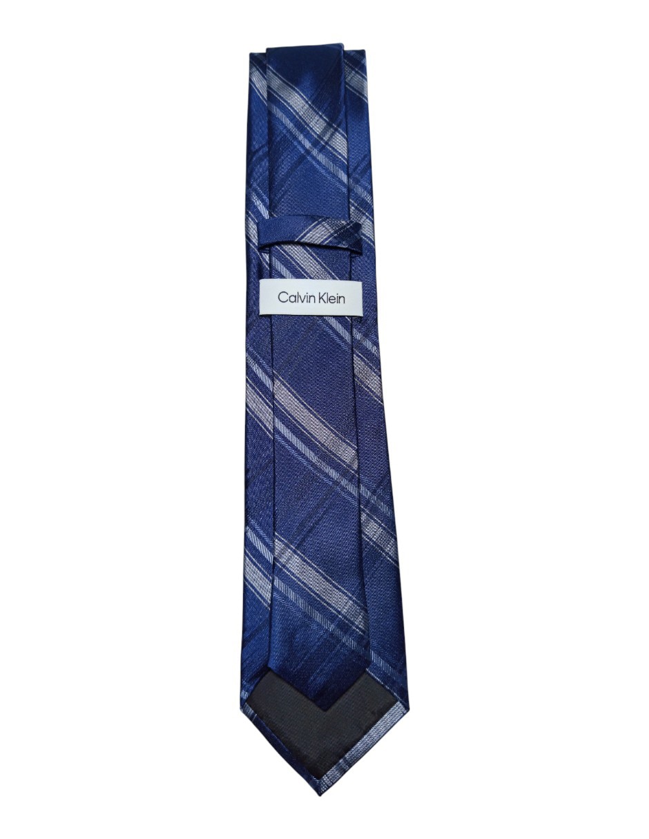 Corbata regular de seda estampado a cuadros para hombre 3