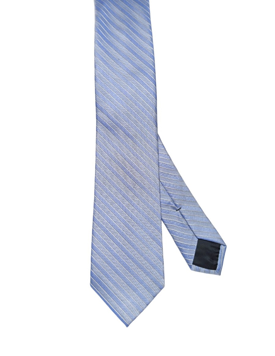 Corbata regular de seda estampado a rayas para hombre
