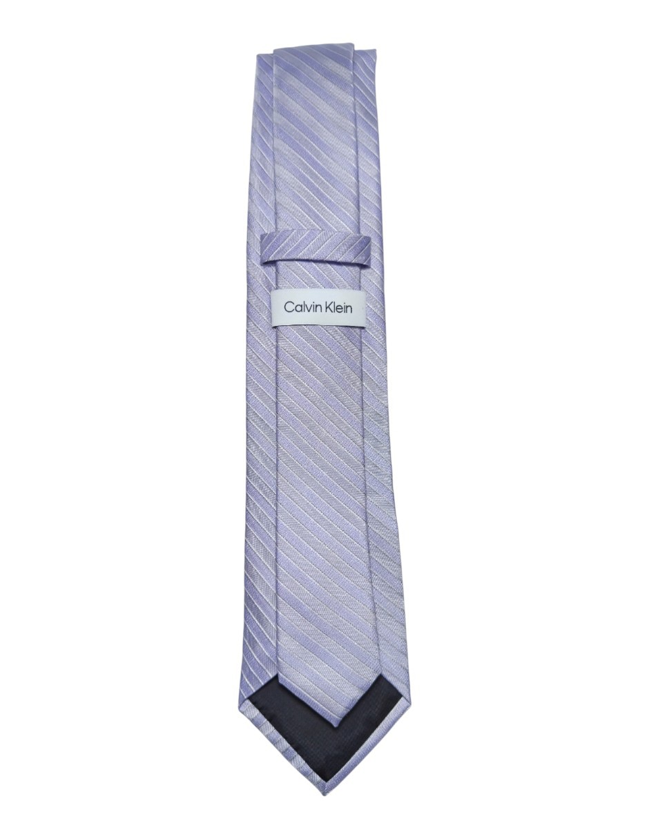 Corbata regular de seda estampado a rayas para hombre 3