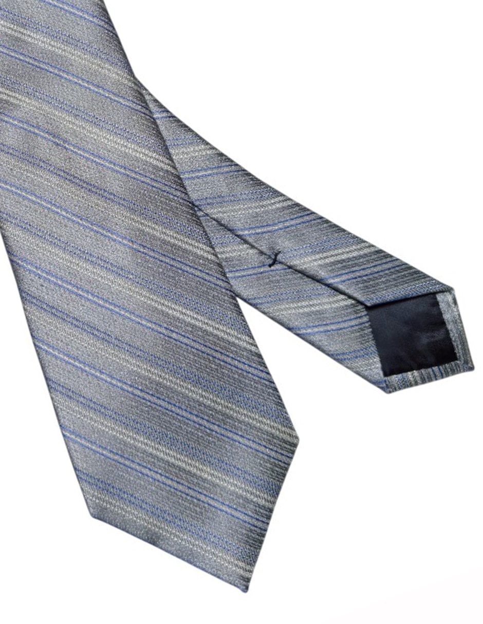 CORBATA CK A RAYAS REGULAR S, PLATEADO