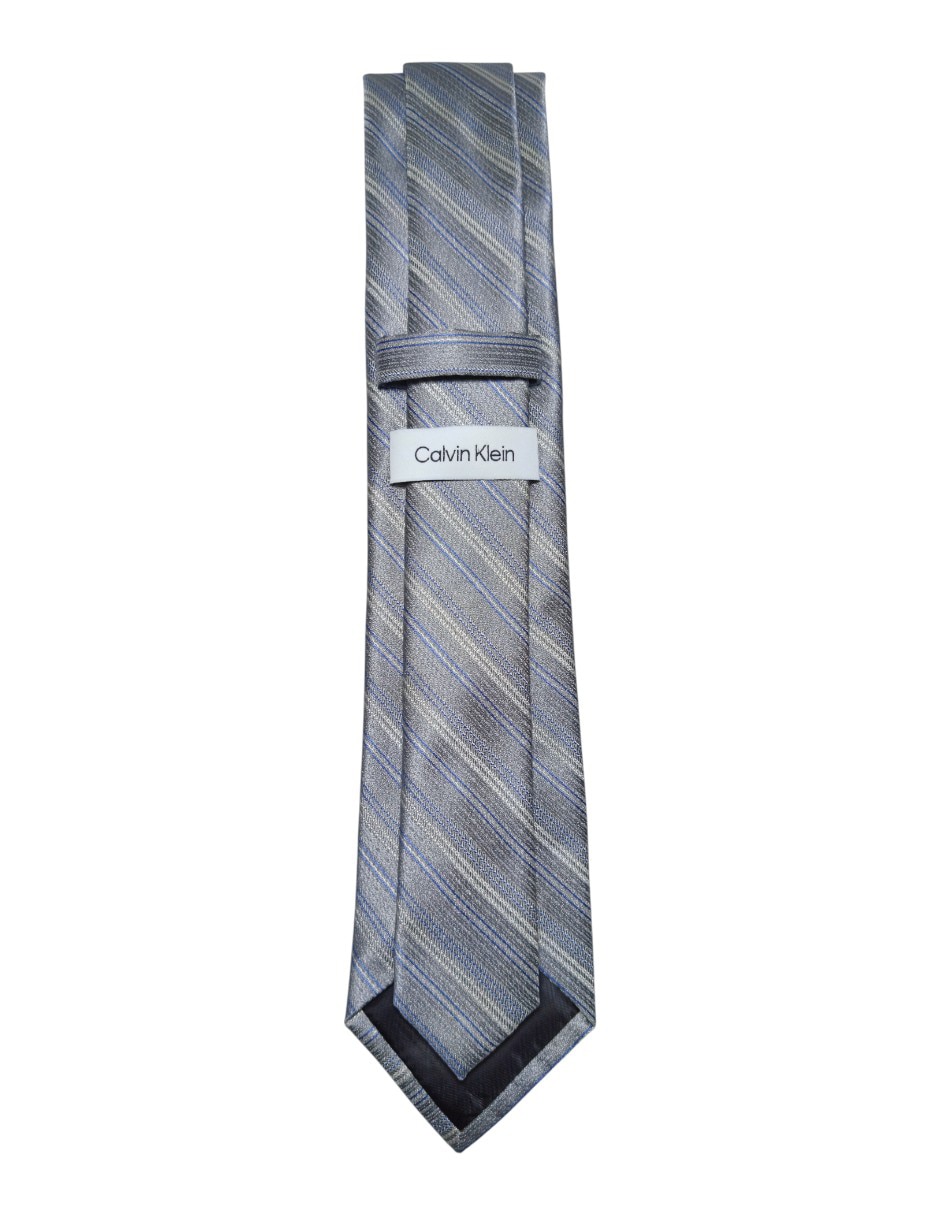 CORBATA CK A RAYAS REGULAR S, PLATEADO