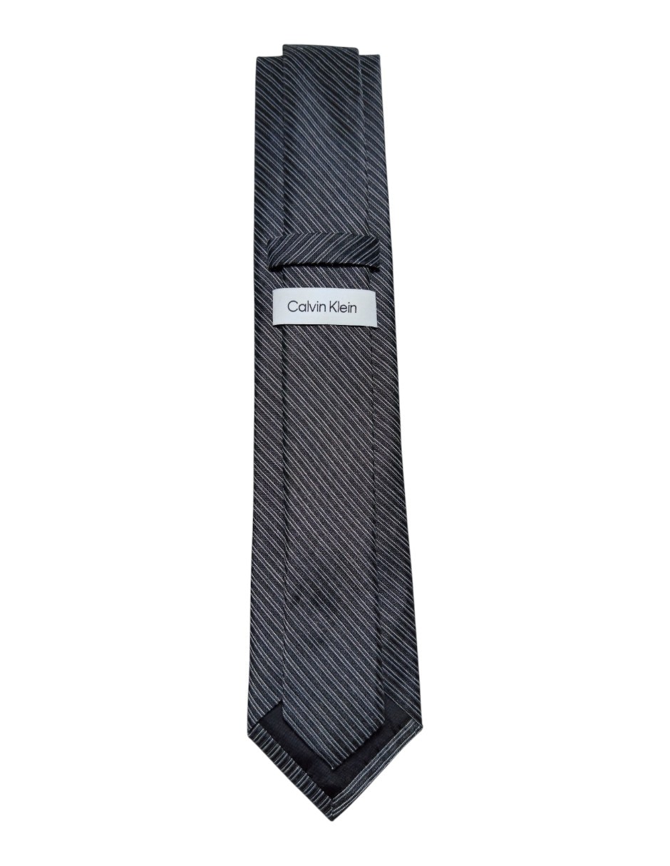 Corbata regular de seda estampado a rayas para hombre 3