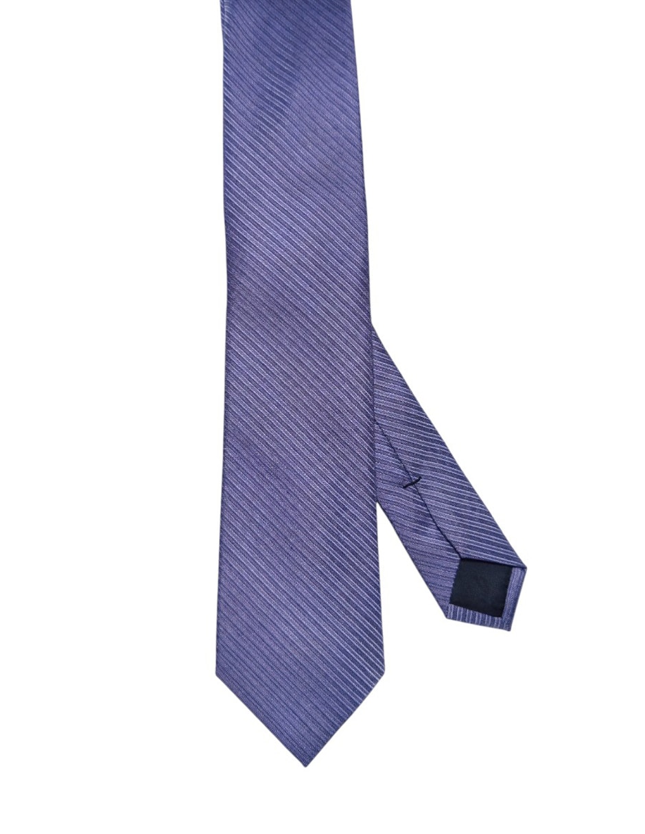 Corbata regular de seda estampado a rayas para hombre