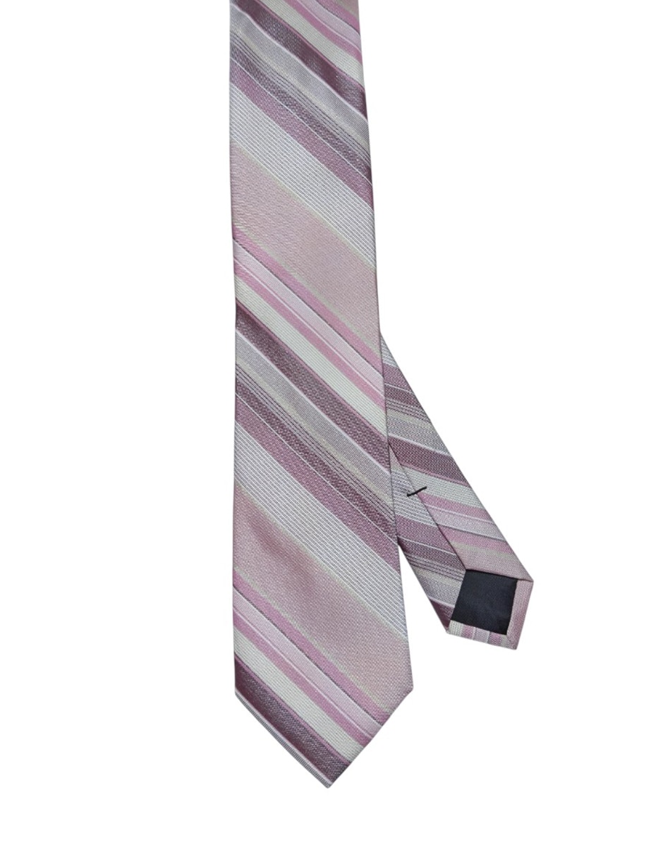 Corbata regular de seda estampado a rayas para hombre Corbata regular de seda estampado a rayas para hombre