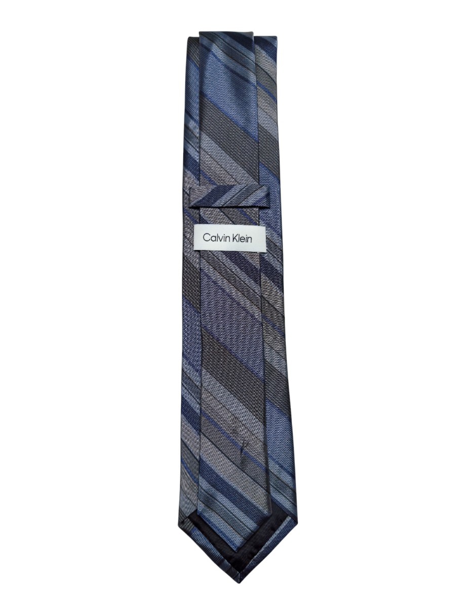 CORBATA CK A RAYAS REGULA, AZUL MARINO