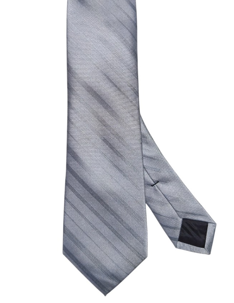 Corbata regular de seda estampado a rayas para hombre