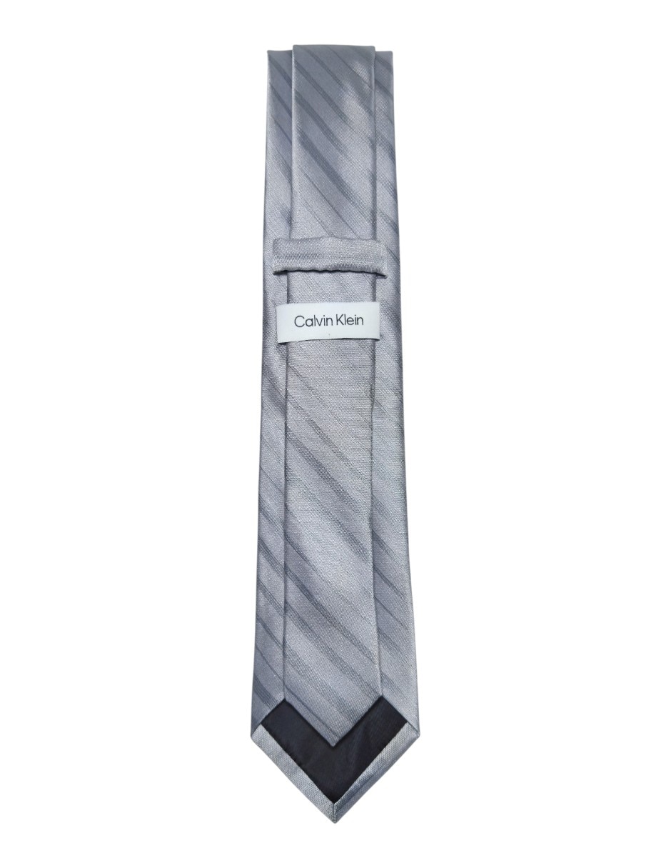 CORBATA CK A RAYAS REGULAR S, PLATEADO