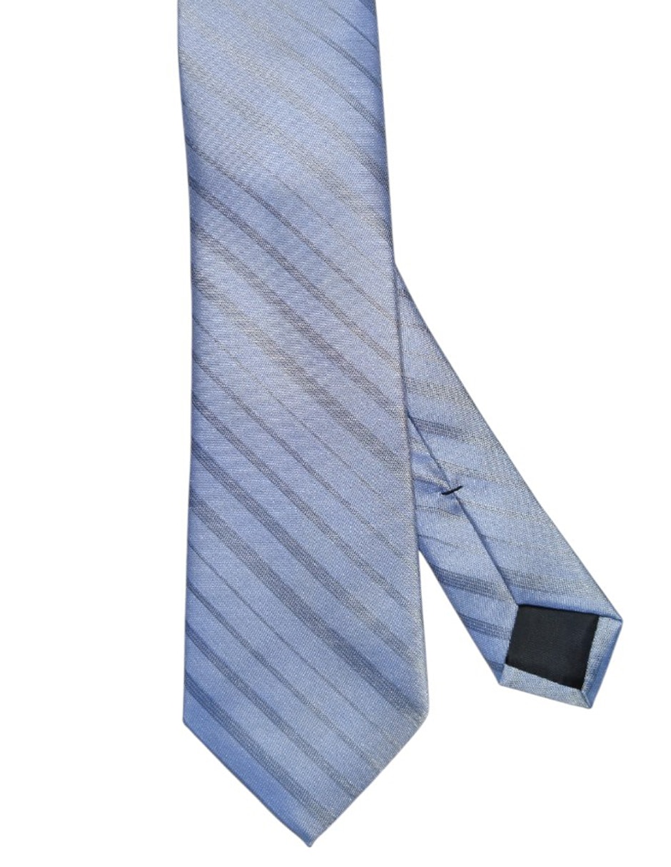 Corbata regular de seda estampado a rayas para hombre