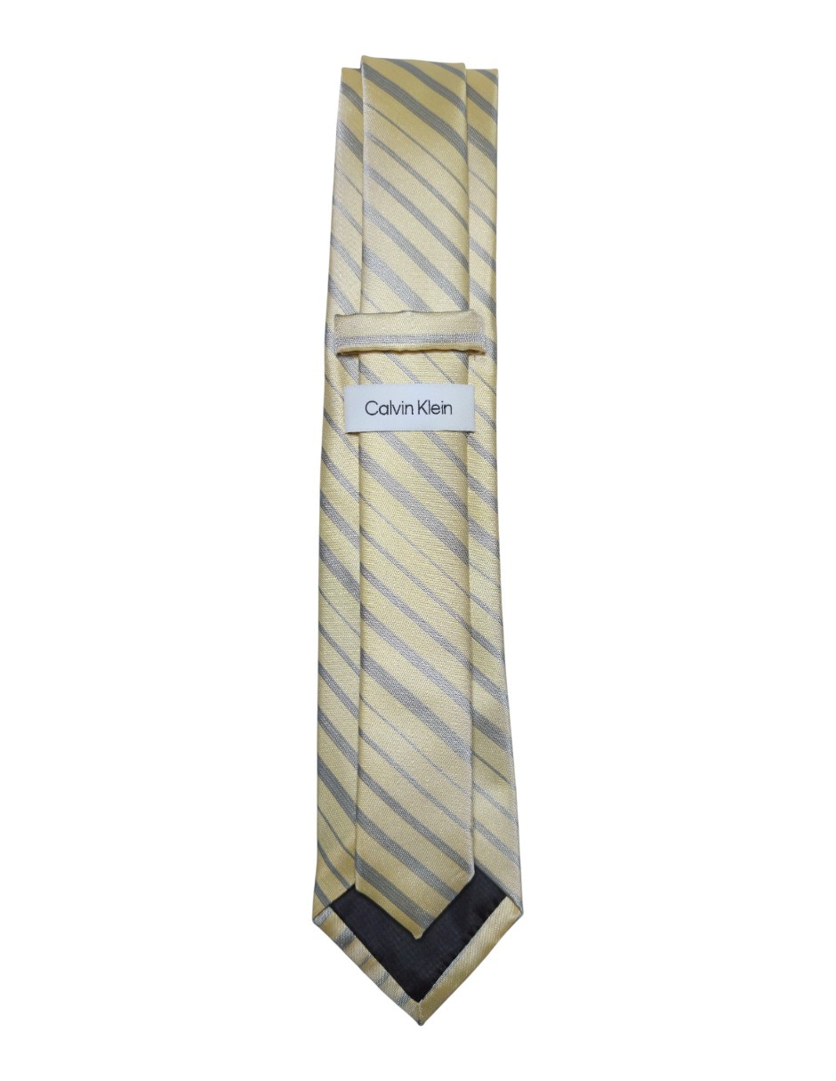 Corbata regular de seda estampado a rayas para hombre 3