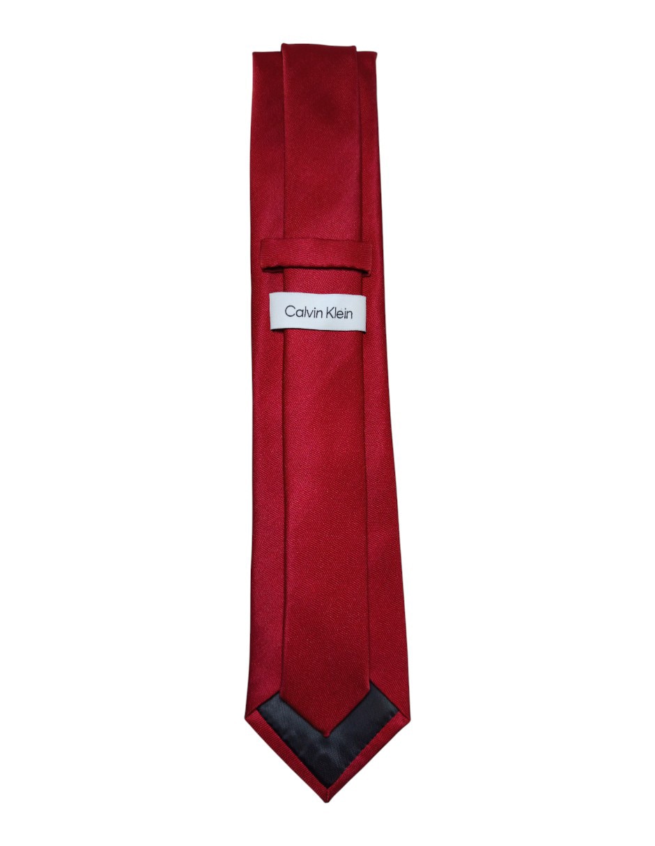CORBATA CK LISO REGULAR SEDA, ROJO