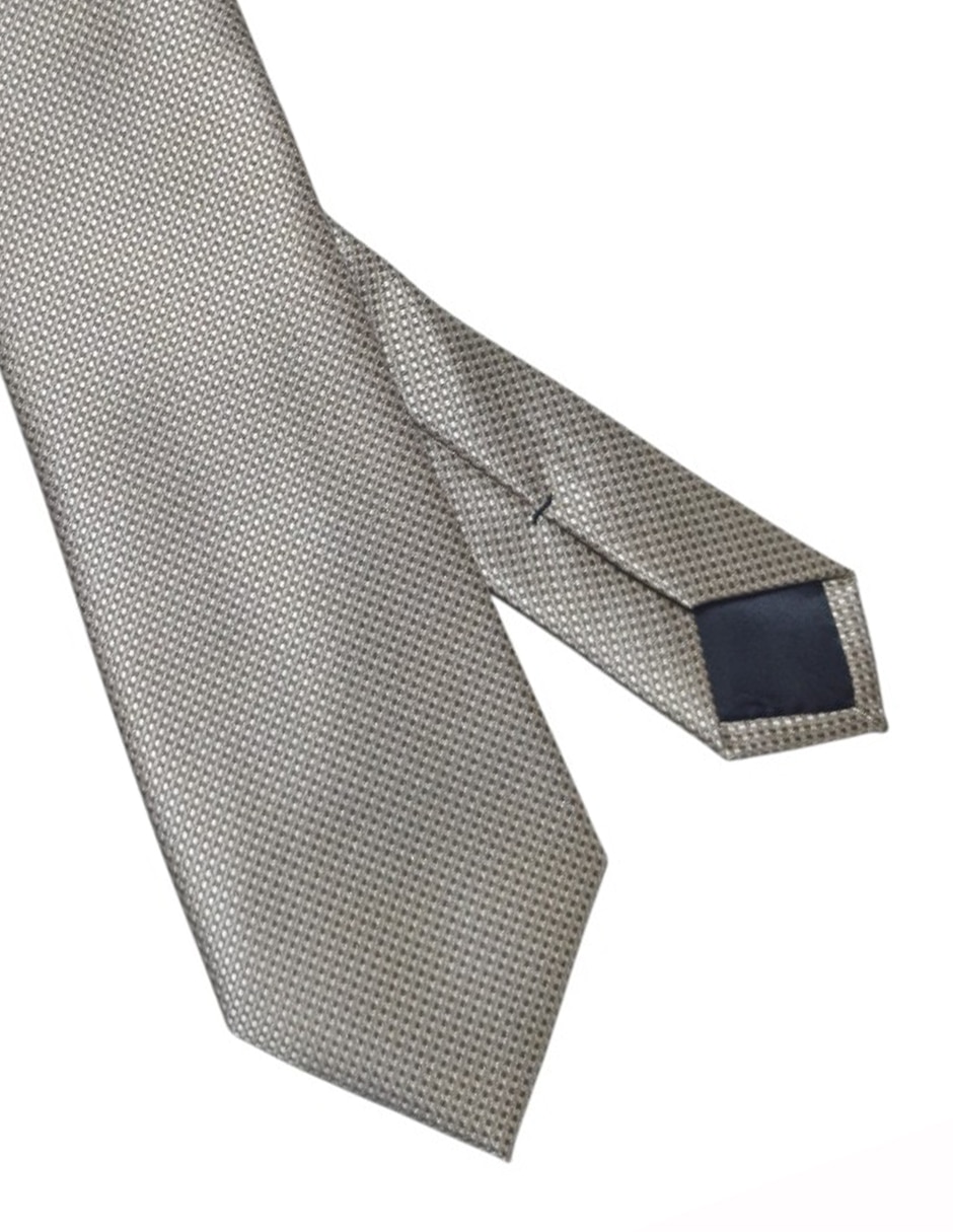 CORBATA CK GRÁFICO REGULAR SEDA, BEIGE