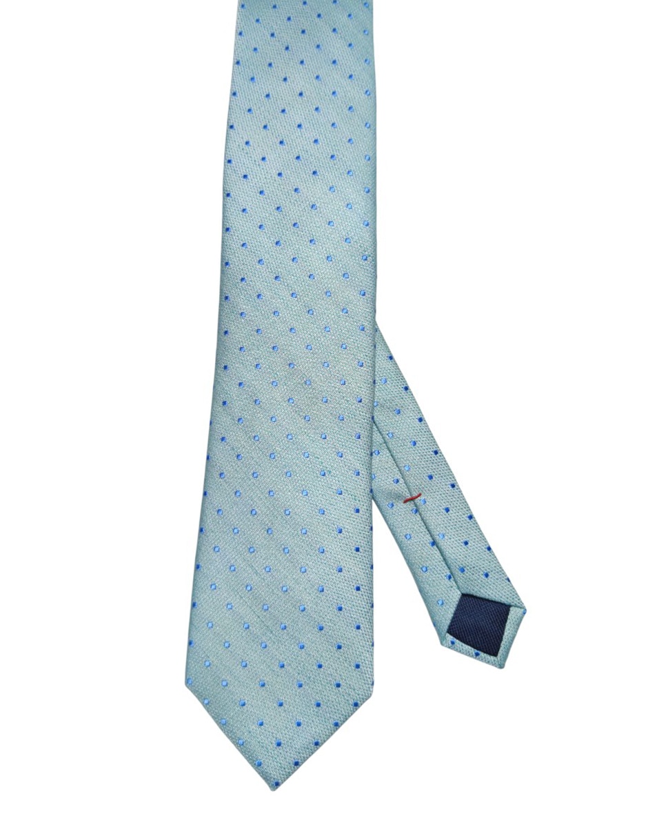 Corbata regular de seda estampado lunares para hombre Corbata regular de seda estampado lunares para hombre