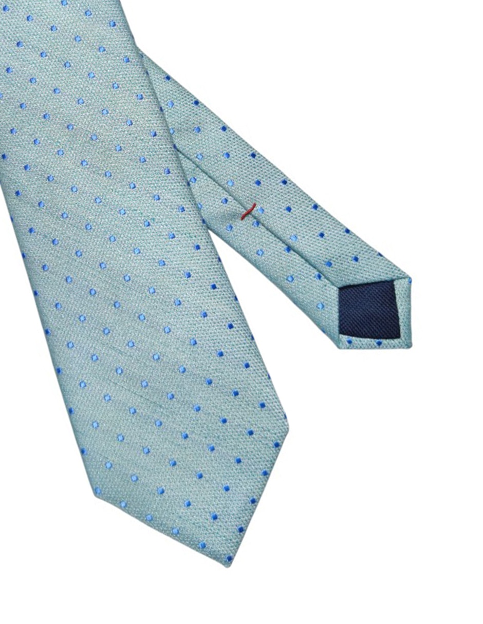 Corbata regular de seda estampado lunares para hombre 2